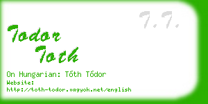 todor toth business card